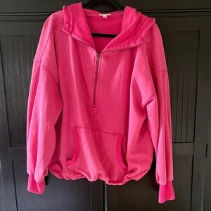 BiBi Bright Pink Half Zip Pullover